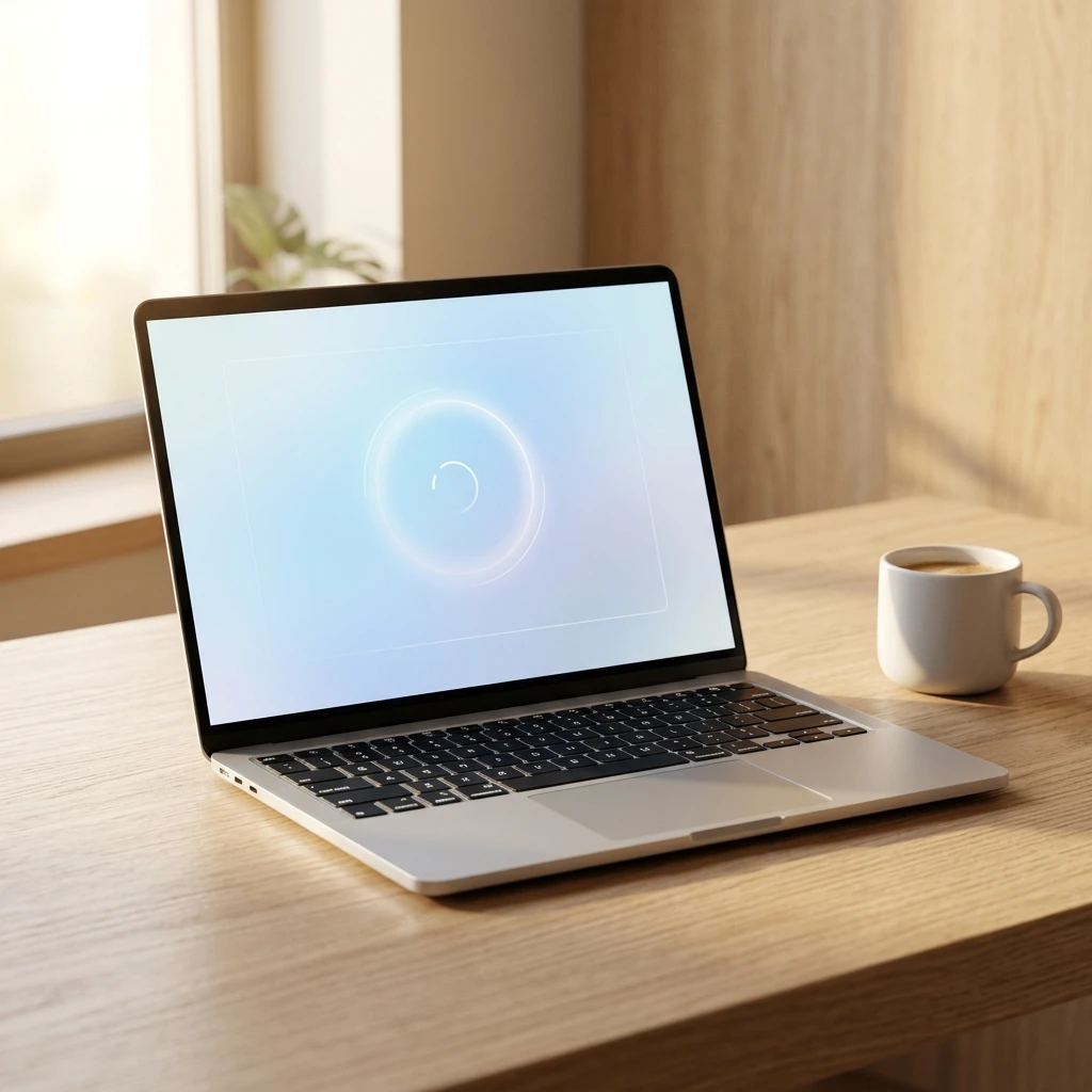 En bärbar dator som visar Windows 11 installationsskärm med blå bakgrund och installationsalternativ